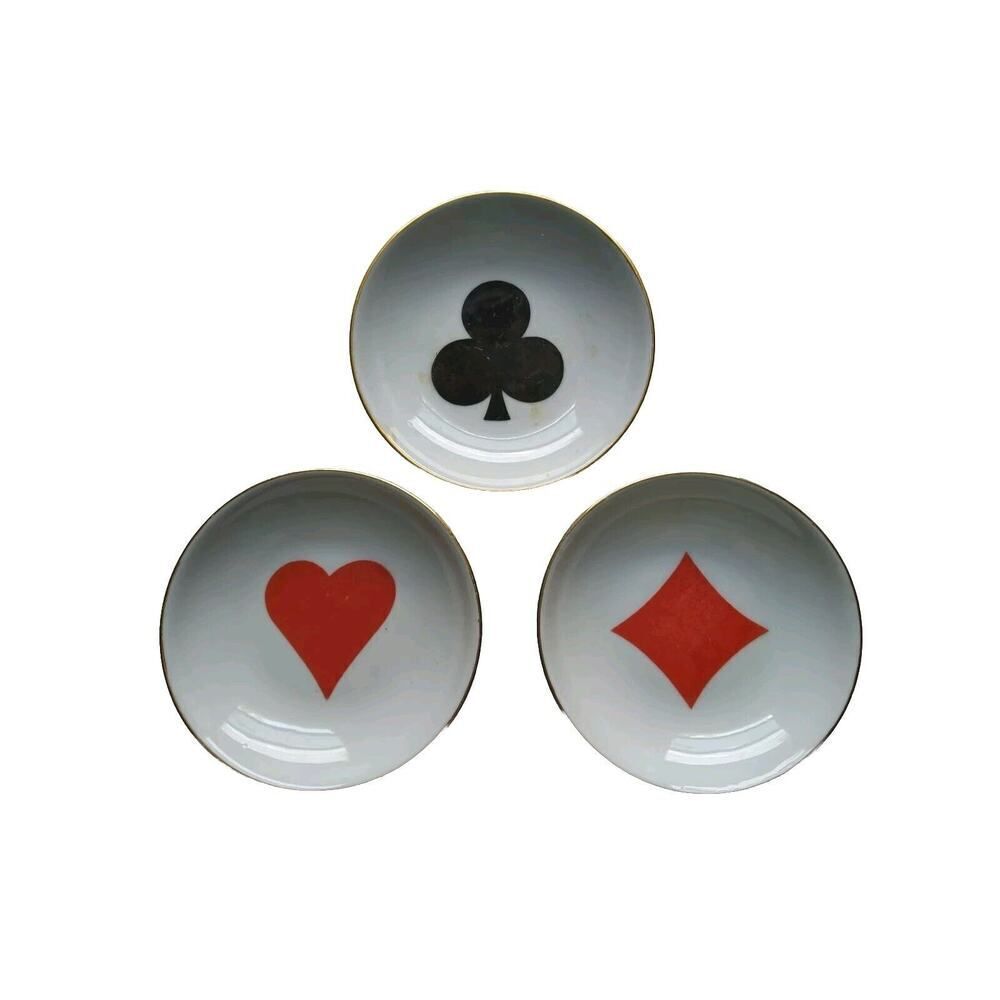 Playing Card Suit Poker White Porcelain Plates Israel